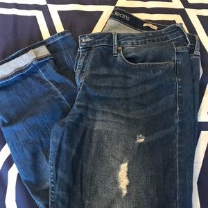 Calvin Klein distressed boyfriend fit jeans